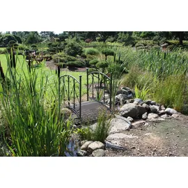 Garden Pleasure Gartenbrücke 136 x 91 cm Dunkelbraun/Metall