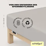 schlafgut Easy Jersey 120 x 200 - 130 x 200 cm gray light