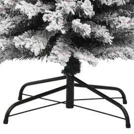 vidaXL Künstlicher Weihnachtsbaum Schlank mit Schnee Grün 240 cm PVC