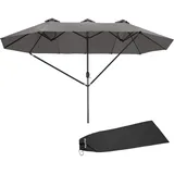 Tectake Sonnenschirm Grau,