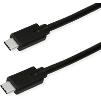 ROLINE GREEN USB 3.2 Gen 2x2 Kabel, Emark, C-C, ST/ST, 20Gbit/s, 100W, schwarz,
