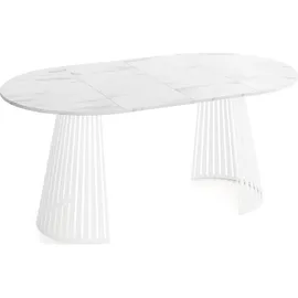 WFL GROUP Esstisch Ø 100 cm weiß