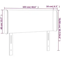 VidaXL LED Kopfteil Schwarz 103x16x78/88 cm Kunstleder