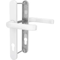 Alpertec Schmalrahmengarnitur Oval Drücker/ Drücker Kunststoff Weiß