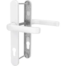 Alpertec Schmalrahmengarnitur Oval Drücker/ Drücker Kunststoff Weiß
