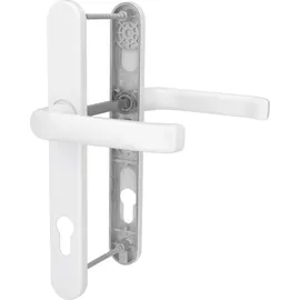 Alpertec Schmalrahmengarnitur Oval Drücker/ Drücker Kunststoff Weiß