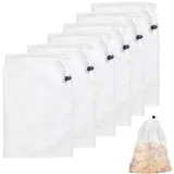 SULIUDAJI 6 Pcs Auffangbeutel Ersatz Netz Reinigung Netzbeutel Mit Kordelzug Für Poolsauger Schwimmbad Zum Auffangen Von Laub Und Kleinem Schmutz 30×20Cm/36×24Cm/40×40Cm