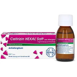 Cetirizin HEXAL Saft bei Allergien 75 ml
