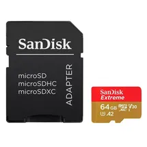 SanDisk Extreme Plus microSDXC UHS-III + SD-Adapter 64 GB