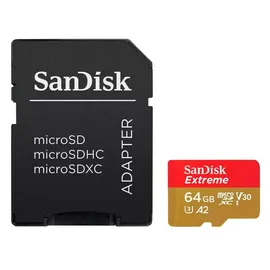 SanDisk Extreme Plus microSDXC UHS-III + SD-Adapter 64 GB