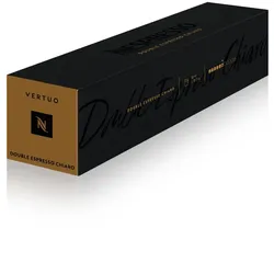 Nespresso Double Espresso Chiaro Decaffeinato Vertuo Line 10 Double Espresso Kaffeekapseln Braun 80ml Holzig & geröstetes Getreide​