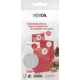 Heyda Adventskalender-Set 203089331 180 x 97 x 60 mm rot/weiß