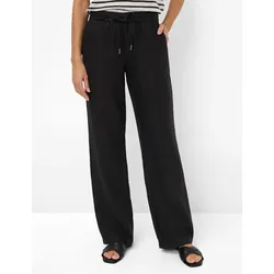 Culotte BRAX "Style FARINA", Damen, Gr. 34, Normalgrößen, schwarz, 100% Leinen, Hosen