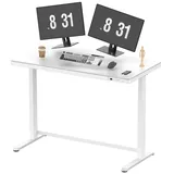 FLEXISPOT Schreibtisch Comhar Höhenverstellbarer Schreibtisch (120x60cm, MDF), mit Touch Funktion & USB, Kindersicherung-System weiß