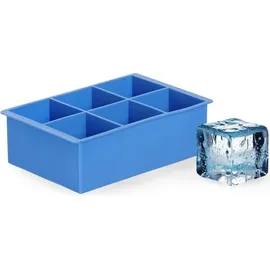 HENDI Eiswürfelform, XL Würfel, Erstellt 6 große (±5x5x5 cm), Eiswürfelschaleeinfache, Eiskugelform, 170x110x(H)52mm, Silikon