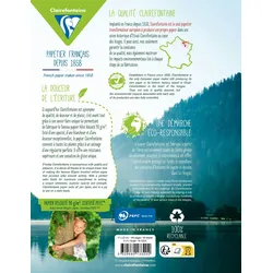Clairefontaine 10x Ringbucheinlagen 17x22 cm, Packung mit 50 Blatt 90g, 2-fach gelocht, kariert 5/5 - 1332C