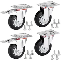 SO-Tech Transportrollen 4er Set Ø 125 mm 151 mm