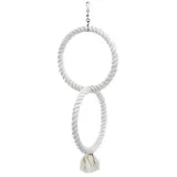 Nobby Vogelspielzeug Kletterringe aus Baumwolle 50 cm weiß