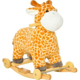 Homcom Schaukeltier Babyschaukel Giraffen-Design Geld - Gelb