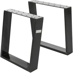 ML-Design 2er Set Tischkufen 80 Grad Tischbeine Bankbeine 40x43cm Stahl Industrial-optik