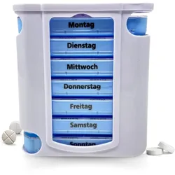 LisaCare Tablettenbox - 7-Tage Medikamentendosierer Tablettenteiler 1 St