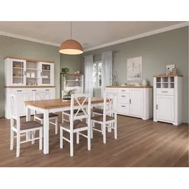 Interlink Maluno Sideboard 166,4 x 48,3 x 104 cm Weiß Holz/Massivholz