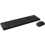 Rapoo Bluetooth Tastatur mit Maus Set Kabellos Leise 8150M QWERTZ Wireless Silent Computertastatur Mouse Schnurlos Funktastatur Full Size Devices PC Dunkelgrau