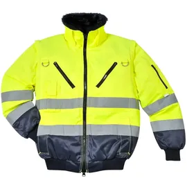PORTWEST 4 in 1 Warnschutz Pilotenjacke - Gelb Xxxl
