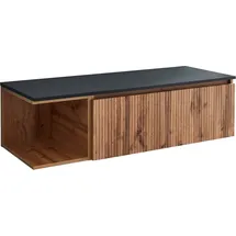 BASIC by Balculina Waschbeckenunterschrank Loris 120 x 34 cm Schwarz