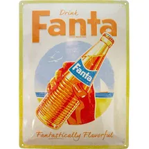 Nostalgic-Art Nostalgic Art 23303 Fanta Bottle Beach – Special Edition – Geschenk-Idee als Bar-Zubehör Retro Blechschild, aus Metall, Vintage-Design zur Dekoration