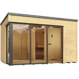 Weka Design-Saunahaus Cubilis inkl. Elementsauna 45/68 mm 7,5 kW