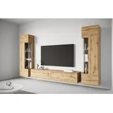 INOSIGN Wohnwand »Kenia, Vitrine Türanschlag links/rechts wechselbar« 3 Stk. tlg., braun