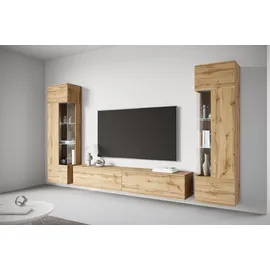 INOSIGN Wohnwand »Kenia, Vitrine Türanschlag links/rechts wechselbar« 3 Stk. tlg., braun