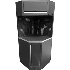 KS Tools Werkstatt-Schranksystem Eck-Modul, Edelstahlarbeitsplatte