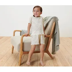 Tchibo - Kinder-Shorty-Pyjama - Mädchen - Gr. 122/128 - weiß/print