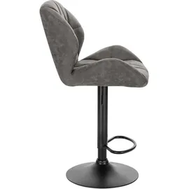 Woltu 2er-Set Barhocker höhenverstellbar, drehbar, Kunstleder Stahl, Grau - Grau