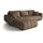 cornero Eckcouch 3-Sitzer Textil L-Form Braun