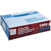 Alco Gummibänder, 130 x 4 mm, 1 kg, rot