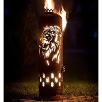 Mandelu Feuerstelle Feuertonne Löwe brüllend
