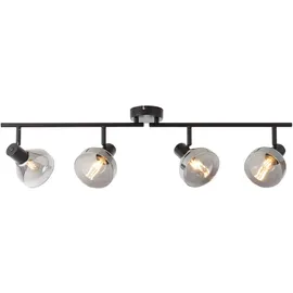 Brilliant Reflekt 4-flg. 4x D45, E14, 18W schwarz matt/rauchglas