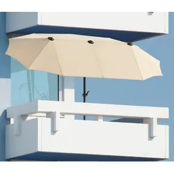 Balkonschirm SCHNEIDER SCHIRME "Salerno, TOPSELLER", beige (natur), Obermaterial: 100% Polyester, Standschirme, mit Schutzhülle, ohne Schirmständer