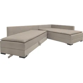 Home Affaire Ecksofa Cord 3-Sitzer Braun
