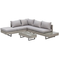 Outsunny Rattansofa Set mit Tisch grau