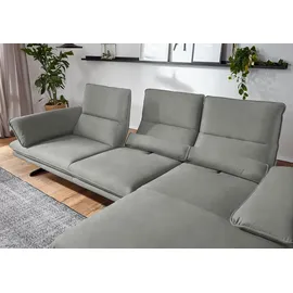 W.Schillig Eckcouch Mikrofaser 3-Sitzer Grau
