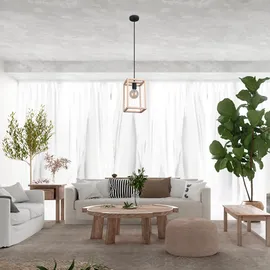 Paco Home BJÖRN 1-flg. E27 60 cm oval schwarz