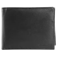 Excellanc Herren Geldbörse aus Echtleder. Format 12 x 10 cm. - Schwarz