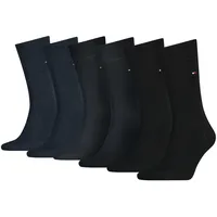 TOMMY HILFIGER Herren Socken, 6er Pack - Men's Sock Classic, ECOM Schwarz/Blau 43-46