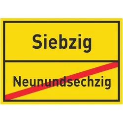 Siebzig Neunundsechzig Aufkleber Ortsaufkleber A7 (74x105mm)