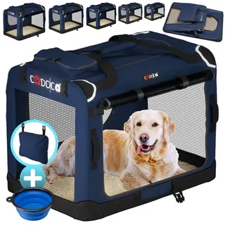 CADOCA Hundebox XXL 90 x 60 x 66 cm Navy Blau