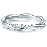 Trilani Ring Sterling Silber Zirkonia in 54 Weiss Damen